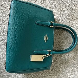 Teal Leather Coach Purse.